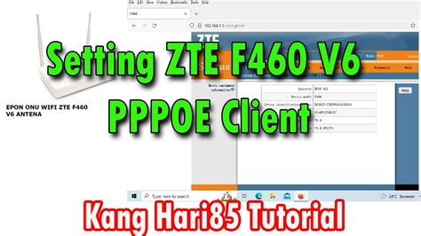 Setting Zte F V Pppoe Client Youtube