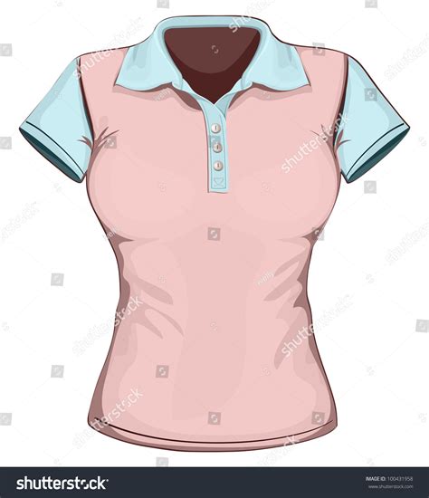 Vector Womens Poloshirt Design Template Stock Vector Royalty Free