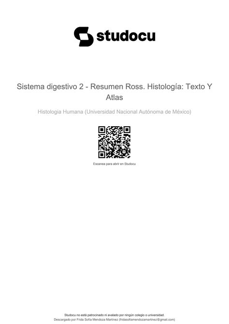 Solution Sistema Digestivo Resumen Ross Histologia Texto Y Atlas