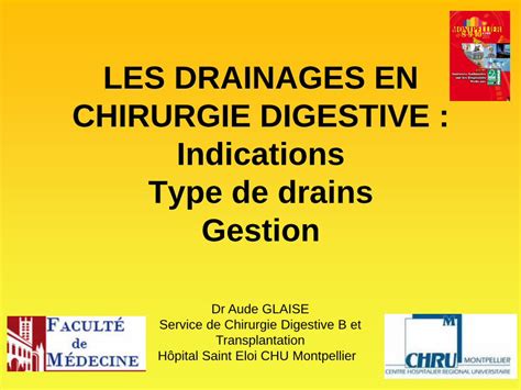 Pdf Les Drainages En Chirurgie Digestive Indications Type De