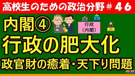 【高校生のための政治・経済】行政の肥大化～政官財の癒着・天下り問題～46 Youtube