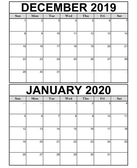 Catch January December 2020 Calendar Printable | Calendar Printables Free Blank