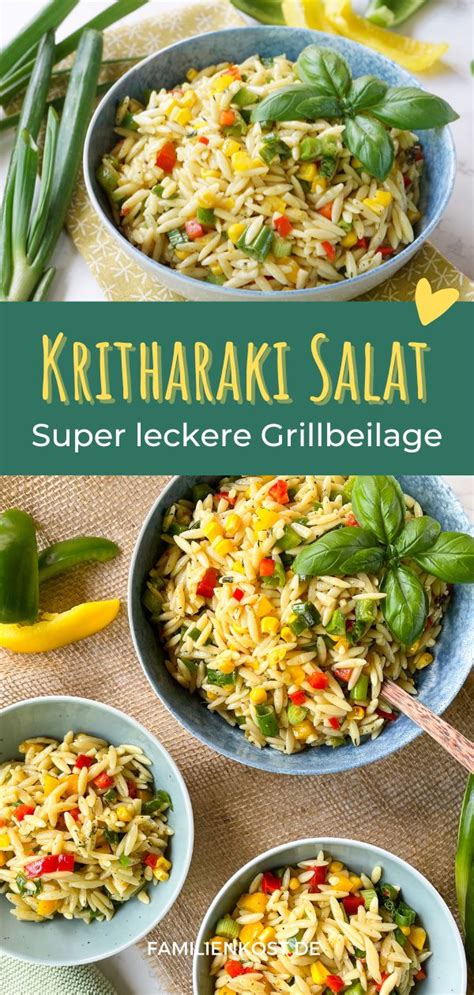 Kritharaki Salat Mit Paprika Recipe Delicious Salads Food