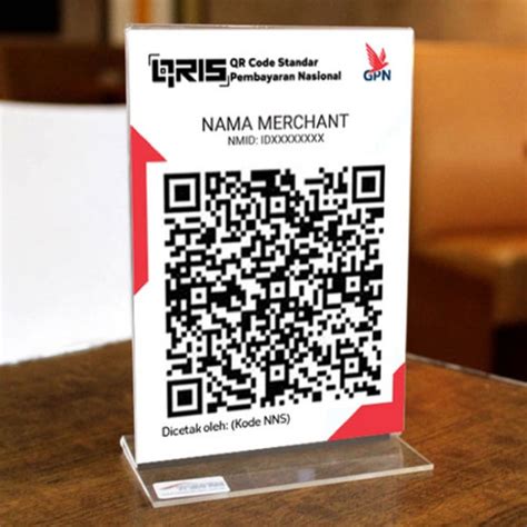 Jual Akrilik A5 Type T POSTER BARCODE NOMOR MEJA QRIS 2 Muka Jakarta