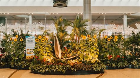 Singapore Changi Airport Unveils Sunflower Themed Displays Business