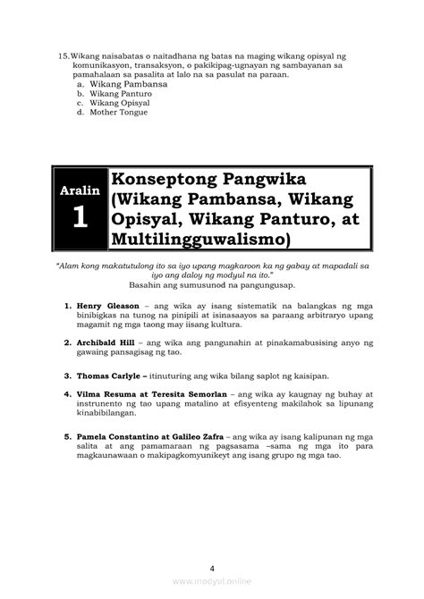 Sanaysay Tungkol Sa Wikang Panturo Wikang Opisyal Wikang Pambansa