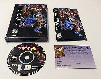 Primal Rage Playstation Ps Original Black Label Long Box Complete W