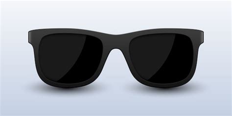 Gafas De Sol Negras Realistas Vector Premium