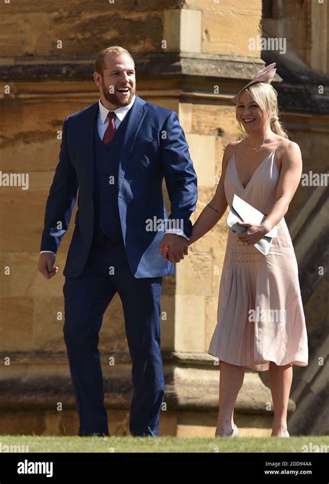 James Haskell and Chloe Madeley arrive at St George's Chapel at Windsor ...