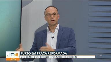 Jornal do Almoço SC Renato Igor comenta furto em praça recém