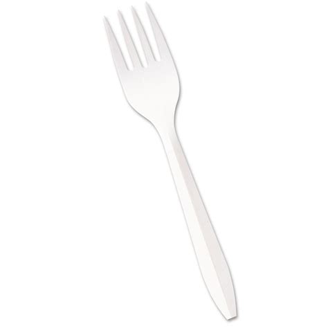 Boardwalk Mediumweight Polypropylene Cutlery Fork Plastic White