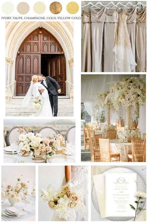 Captivating Champagne Cream And Gold Wedding Color Palette Gold