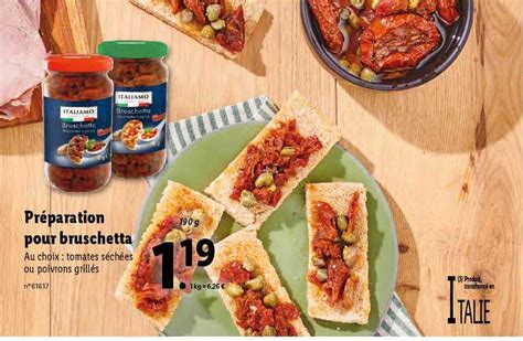 Promo Pr Paration Pour Bruschetta Italiamo Chez Lidl Icatalogue Fr