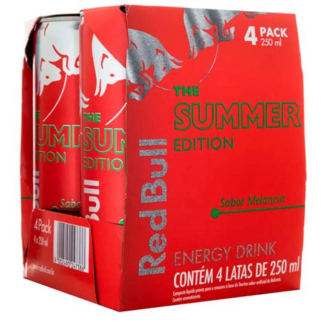 Energético Summer Melancia Red Bull 250ml 4 Unidades No Shoptime