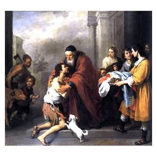 Bartolome Esteban Murillo Return Of The Prodigal Son Premium Canvas