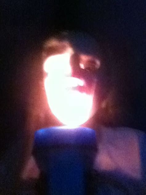 My Friend Held A Really Bright Flashlight Under Her Chin And It Came Out To Look Like Half Of