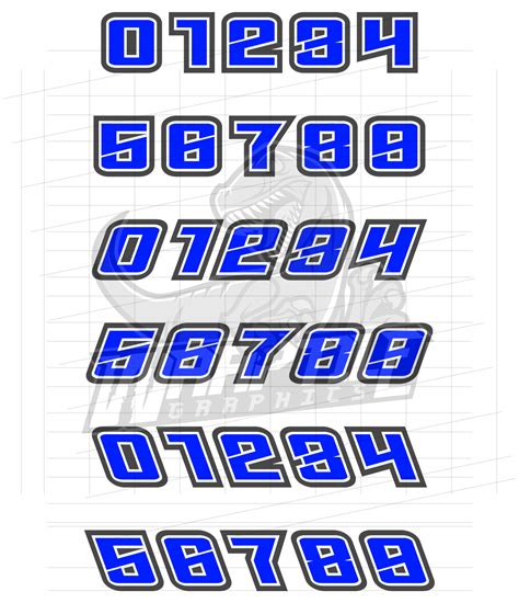 Racing Fonts Number Collection 8 Wraptile Shop