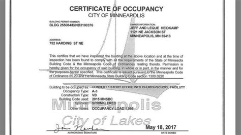 Free Certificate Of Occupancy Sample Templates And Example