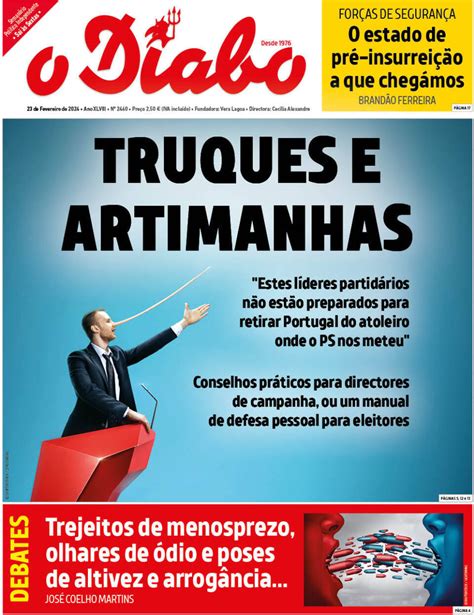 Capa Jornal O Diabo Fevereiro Capasjornais Pt