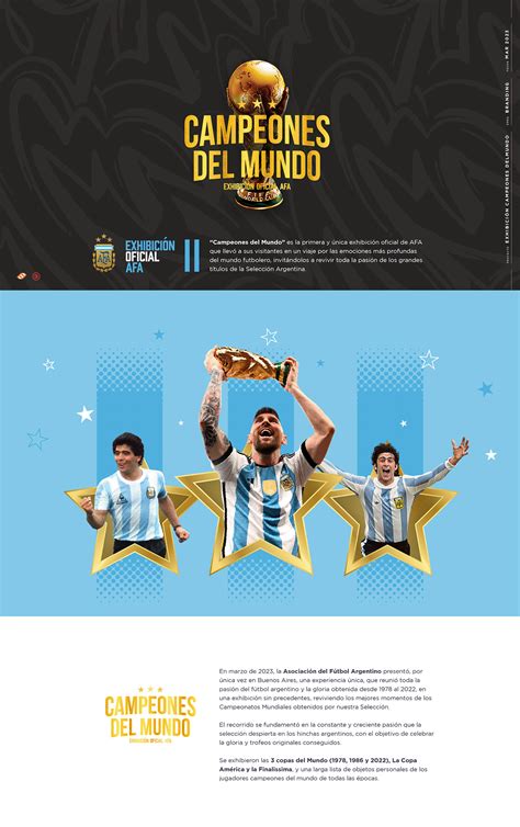 Exhibición Oficial AFA Campeones del mundo Branding Behance