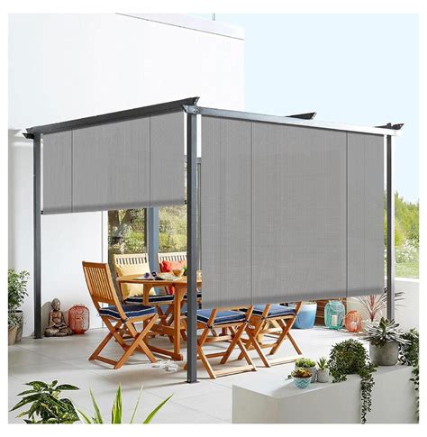 6'W x 6'L Exterior Shade Outdoor Porch Roll Up Shade Blinds Privacy