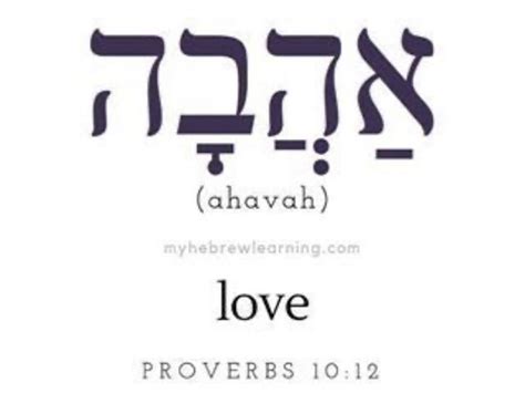 The Hebrew Word Love Is Written In Two Languages