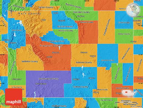 Political Map Of Wyoming