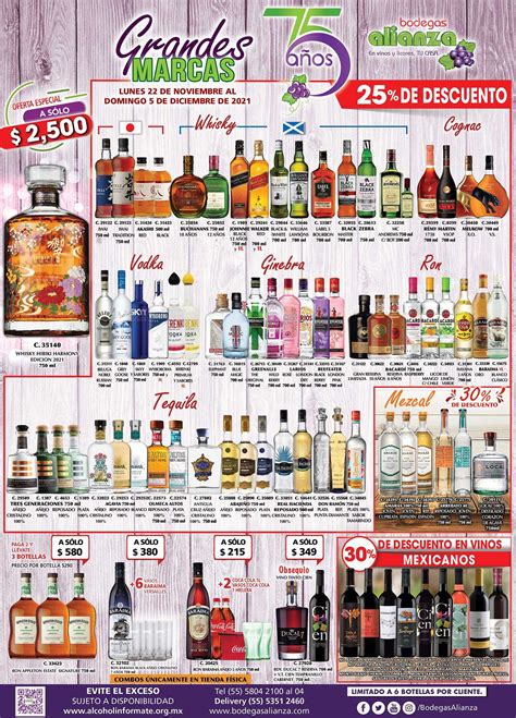 Ofertas Bodegas Alianza En Vinos Y Licores Del 22 De Noviembre Al 5 De