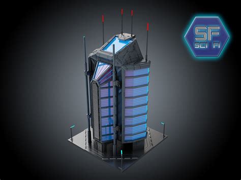 3d Model Sci Fi Futuristic Building