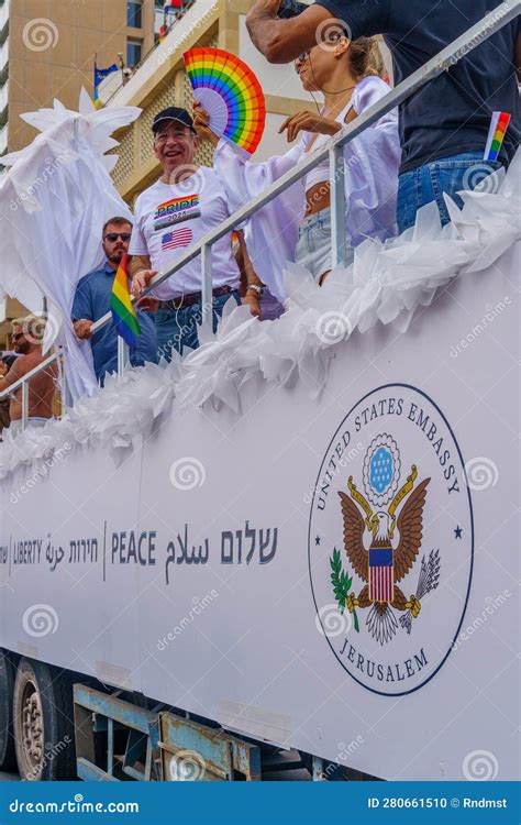 Tel Aviv 2023 Annual Lgbtq Pride Parade Editorial Image Image Of Colorful Crowd 280661510