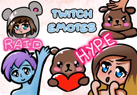 Draw Custom Chibi Twitch Emotes By Fayree Fiverr