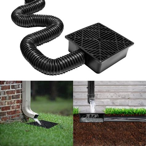 Kywyoyou Rain Gutter Downspout Extensions Flexible Catch Basin