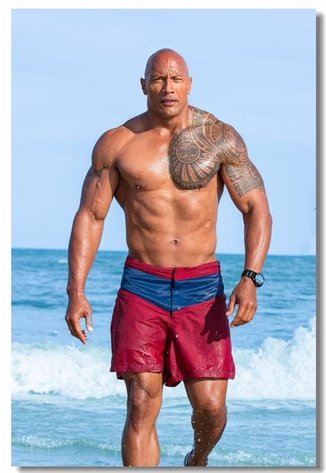 Dwayne Johnson The Rock Bodybuilding Canvas Wall Decal Poster 0396