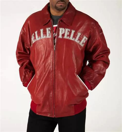 Pelle Pelle Red Worlds Best Studded Jacket Pelle Pelle Jackets