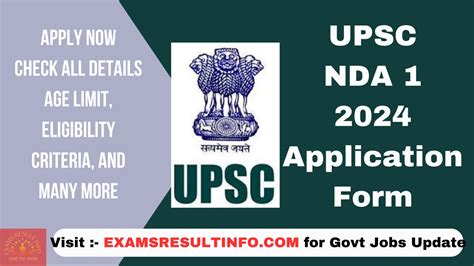 UPSC NDA 1 2024 Notification OUT Apply Now Upsc Gov In