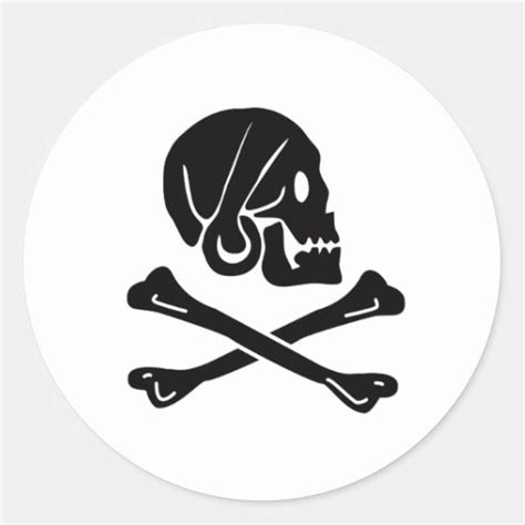 Henry Every Pirate Flag Classic Round Sticker | Zazzle