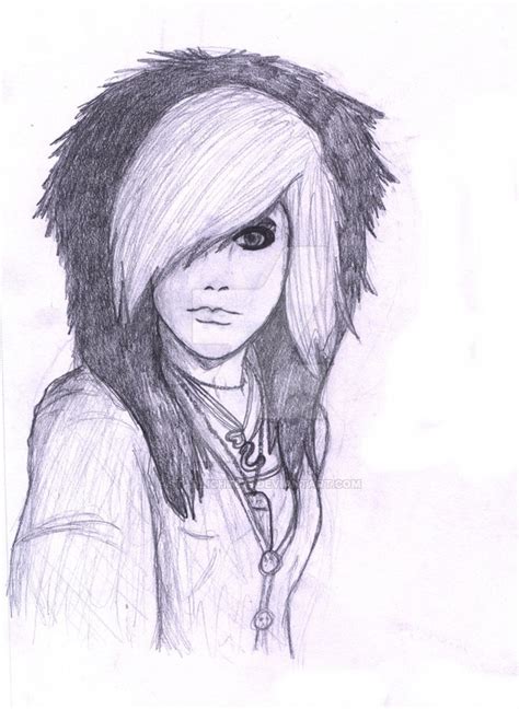 Anime Emo Girl Drawing at GetDrawings | Free download