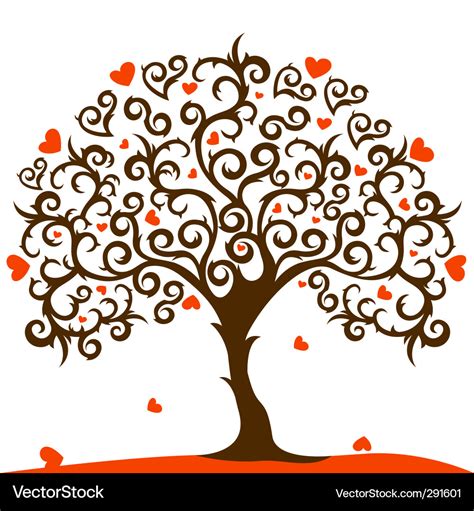 Love tree Royalty Free Vector Image - VectorStock