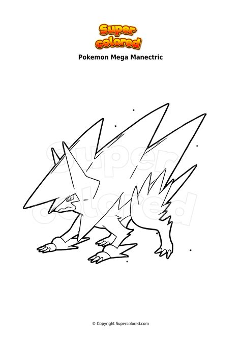 Coloring Page Pokemon Mega Manectric Supercolored