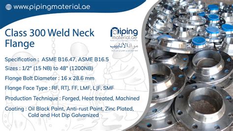 Class 300 Weld Neck Flange Asme B165 Cl 300 Wnrf Flanges Dimensions