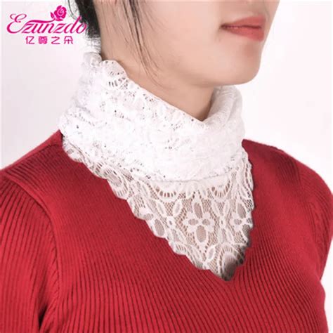 Yizunzhiduo Women Lace Fashion White Black Fake Collar False Collars