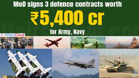 Mod Signs Defence Contracts Worth Rs Cr For Indian Army