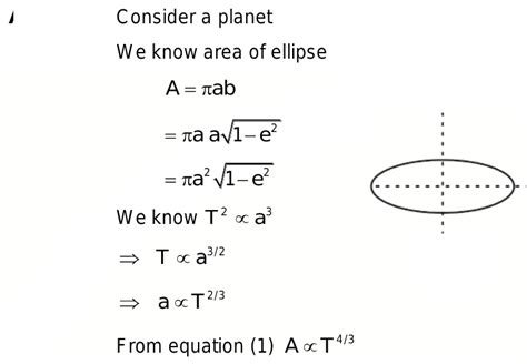 Consider A Palnet Moving Around A Star In An Elliptical Orbit With Period T The Area Of The