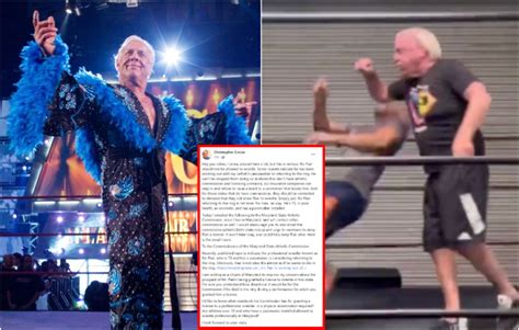 Ric Flair In Ring Return Ex Wcw Commentator Tries To Block Wwe Legend