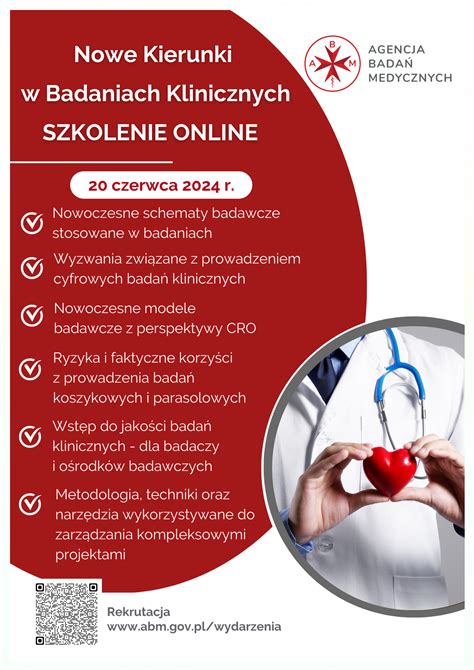 Nowe kierunki w badaniach klinicznych SZKOLENIE ONLINE Aktualności