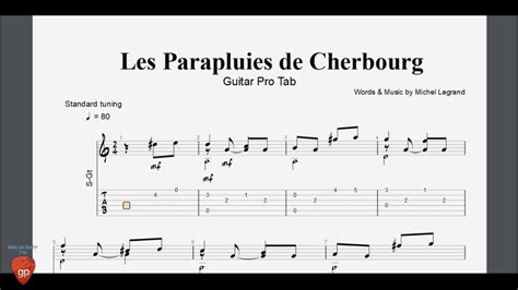 Les Parapluies De Cherbourg By Michel Legrand Guitar Pro Tab Youtube