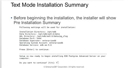 Module 3 EDB Postgres Advanced Server Installation Postgres