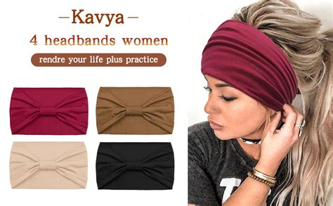 Kavya Wide Headbands For Women S Hair Soft Hair Bands For Women Yoga