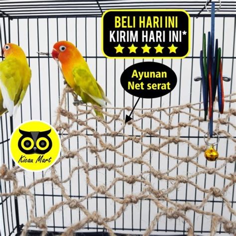 Jual Ayunan Net Mainan Burung Parrot Lovebird Sugar Glider Hamster