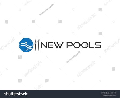 Lue Swimming Pools Logo Abstract Man Stock Vector Royalty Free